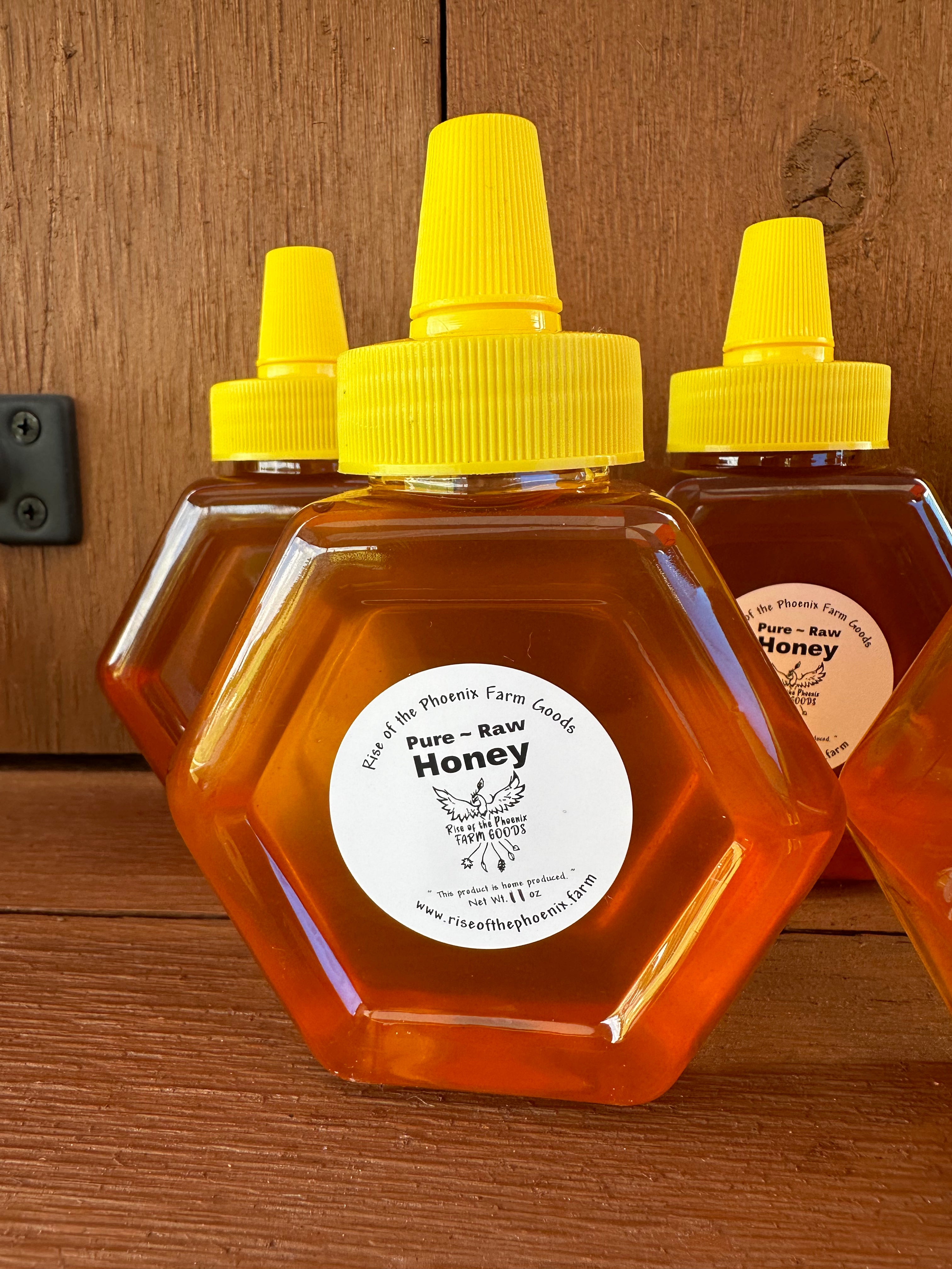 Honey Hexagon Squeeze Bottle 11oz Net wt.